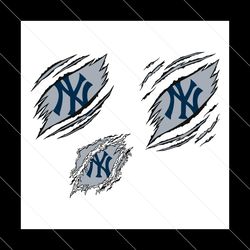 new york yankees ripped bundle svg png, mlb svg, baseball svg