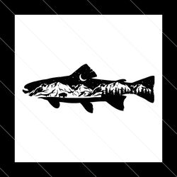 mountain trout svg, fishing svg, fishing mountain svg, fishing lovers svg, mountain svg