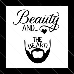 beauty and the beard svg, matching couples svg, couples svg