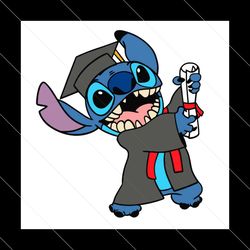 lilo and stitch svg, stitch graduation svg, graduation svg,