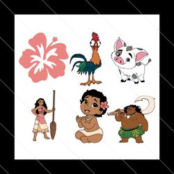 moana svg, moana cut file, baby moana svg, pig svg,princess cut file,