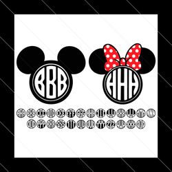mickey minine mouse svg png, disney svg, minnie mouse monogram svg