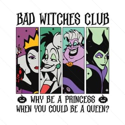 bad witches club villains halloween svg download