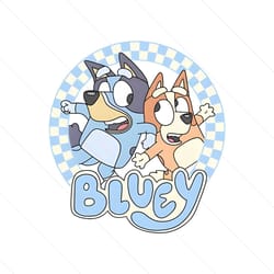 checkered bluey bingo png file sublimation