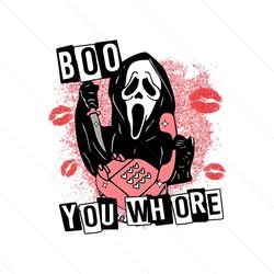 boo you whore halloween png, ghost face halloween png