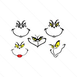 grinchy face bundle file svg merry xmas file design