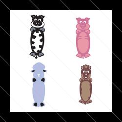 bookmark svg, farm svg, animal bookmark svg, cow svg, pig svg, sheep svg, dairy cow svg