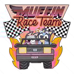 funny muffin race team bluey character png