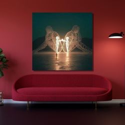 alexander milov love art canvas print,alexander milov modern wall art,inner child glowing print on canvas,abstract wall