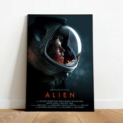 alien canvas, canvas wall art, rolled canvas print, canvas wall print, movie canvas-1