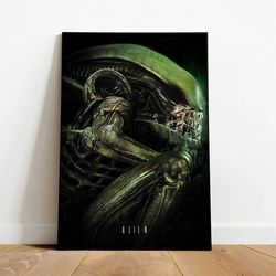 alien canvas, canvas wall art, rolled canvas print, canvas wall print, movie canvas