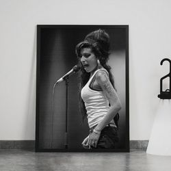 amy winehouse canvas, singer wall art, rolled canvas print, canvas wall print, musical canvas