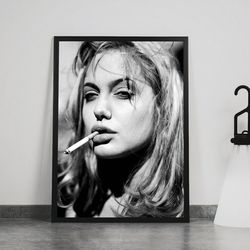 angelina jolie canvas, famous wall art, rolled canvas print, canvas wall print, actor canvas