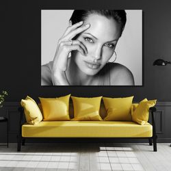 angelina jolie print art,angelina jolie canvas,angelina jolie canvas ,best singer canvas, vintage canvas,angelina jolie