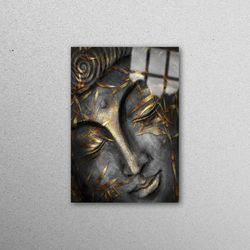 mural art, glass printing, glass art, buddha statue print, buddhist glass printing, abstract glass wall, contemporary gl