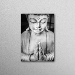 mural art, wall art, glass wall art, buddha canvas print, buddha sculpture wall art, modern glass decor, buddhist glass,