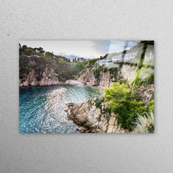 mural art, wall art, tempered glass, forest glass wall art, sea glass art, nature glass wall, view glass wall art, spain