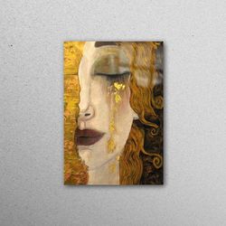 wall decor, glass wall decor, glass printing, the golden tears, freya's tears glass printing, reproduction wall decor,