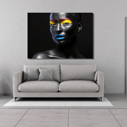african woman wall art,abstract black canvas wall art prints,prints wall art,abstract prints, african american home deco