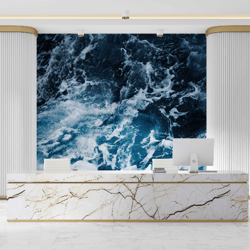 aesthetic ocean, sea landscape mural, wave view wall art, ocean landscape wall print, sea view wall painting, blue wall