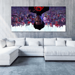 spider-man across the spider-verse canvas, wall decor, high quality roll canvas , spider verse gift, the spider-verse h