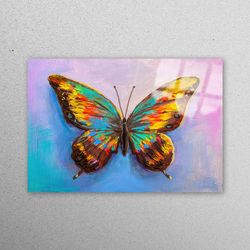 wall decor, glass art, glass printing, abstract glass decor, colorful glass art, butterfly glass, modern glass, animal w