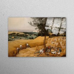 wall decoration, mural art, glass printing, reproduction glass printing, country glass, the harvesters wall decor,