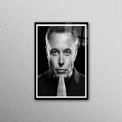 wall decoration, wall art, wall decor, elon musk, elon musk wall decoration, famous wall decoration, famous quote glass