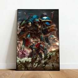 warhammer canvas, canvas wall art, rolled canvas print, canvas wall print, game canvas