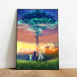 xenoblade chronicles canvas, canvas wall art, rolled canvas print, canvas wall print, game canvas