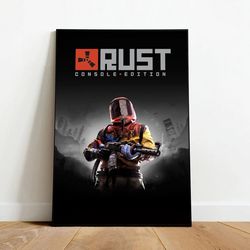 rust game canvas, canvas wall art, rolled canvas print, canvas wall print, game canvas