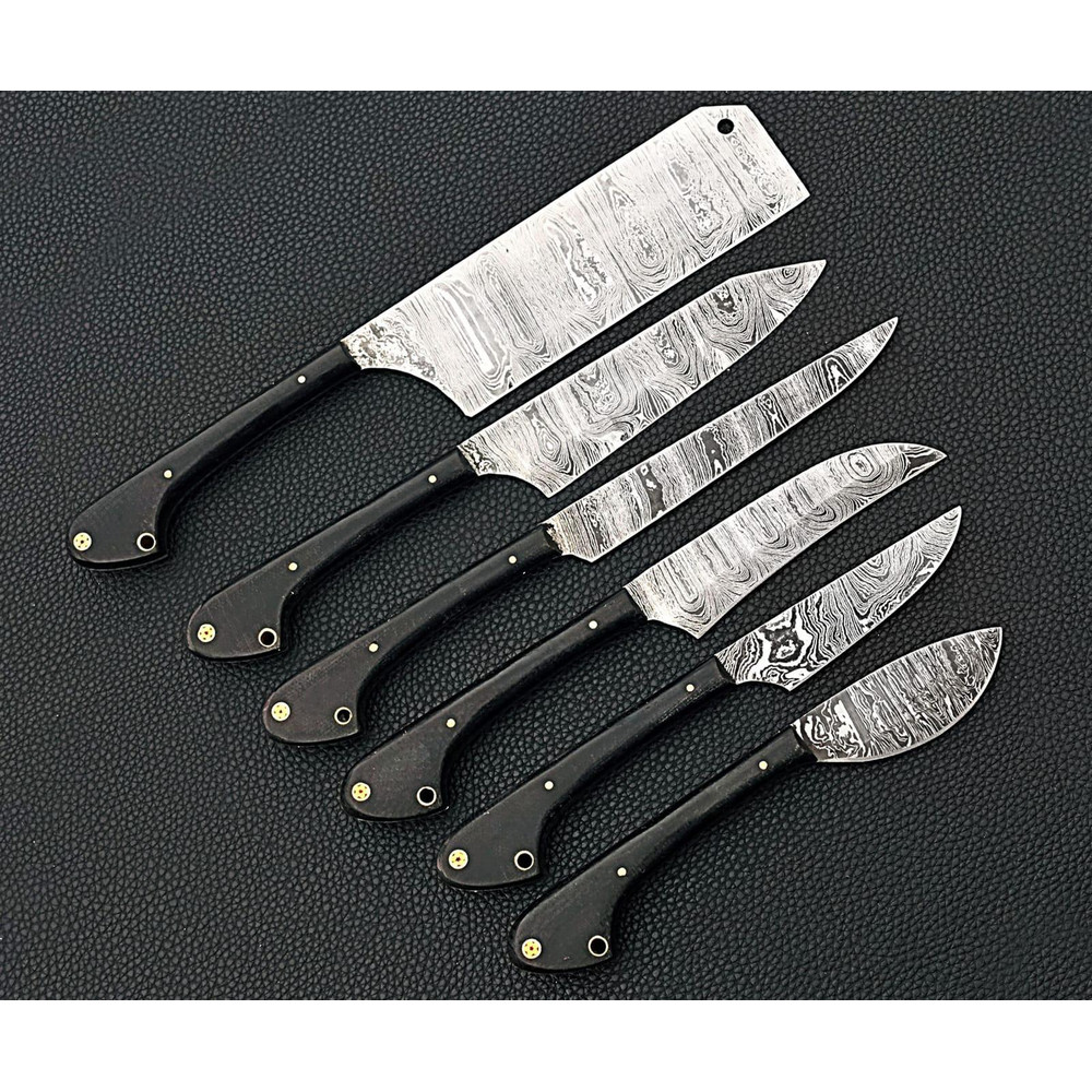 Handmade 5 Pcs Damascus Chef Set Damascus Kitchen Set Kitchen Tool Handmade Luxury Gifts For Him Gift For Her New Y 0
