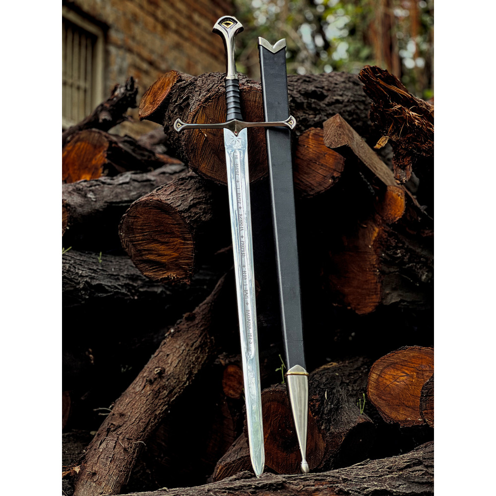 Anduril Sword Of Narsil The King Aragorn Replica Sword With Leather Sheath 1