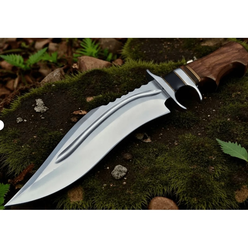 Handmade 15 Stag Handle Hunting Knife High Carbon Steel HammerForged Blade 3