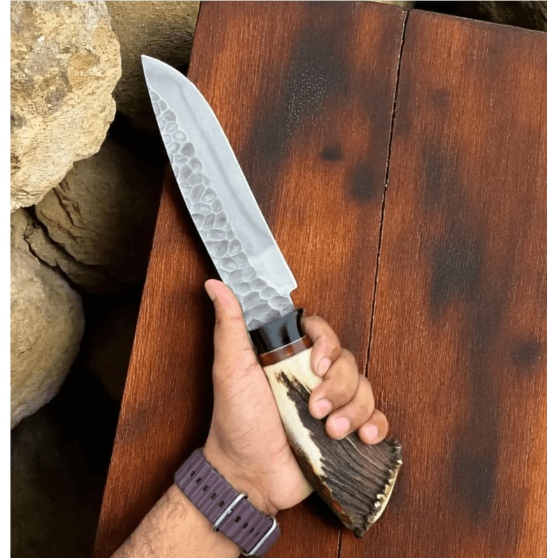 Buy Copper Damascus Hunting Bowie Knife