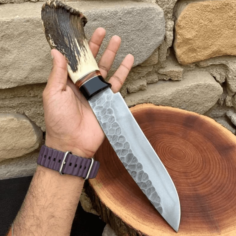 Buy Copper Damascus Hunting Bowie Knife