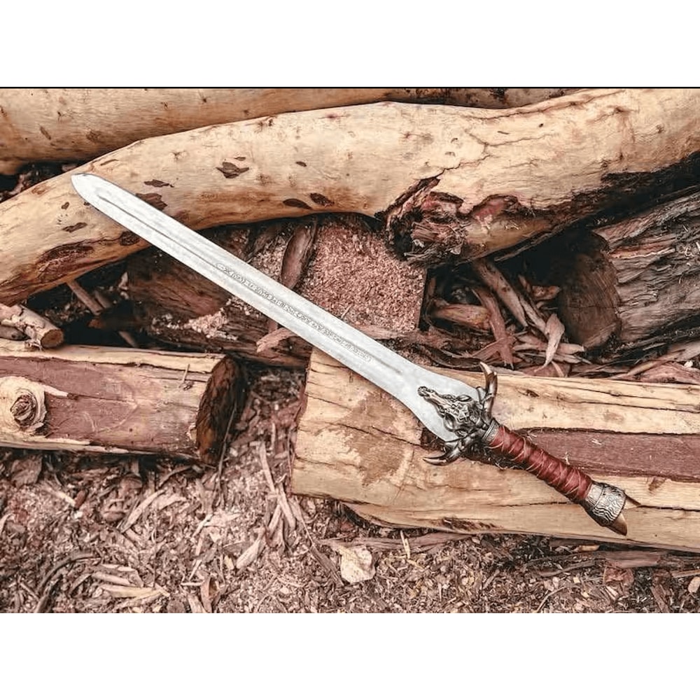 Heavy Steel Barbarian Sword Replica Fantasy Hero Display Sword Medieval Collectors 1