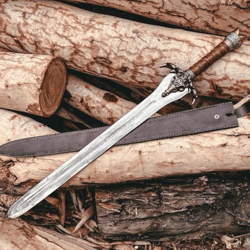 heavy steel barbarian sword replica | fantasy hero display sword | medieval collectors