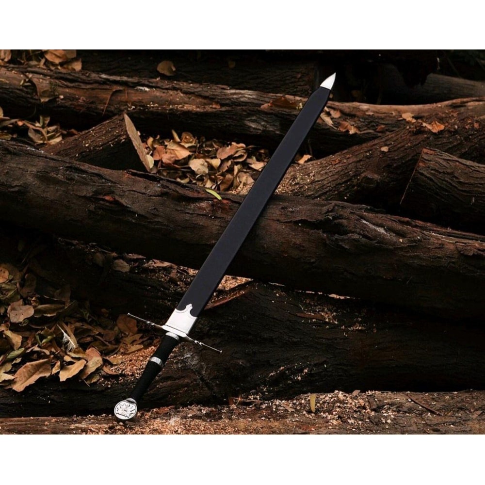 Medieval Fantasy Long Sword Handcrafted Steel Blade With Scabbard Collector Display Sword 1
