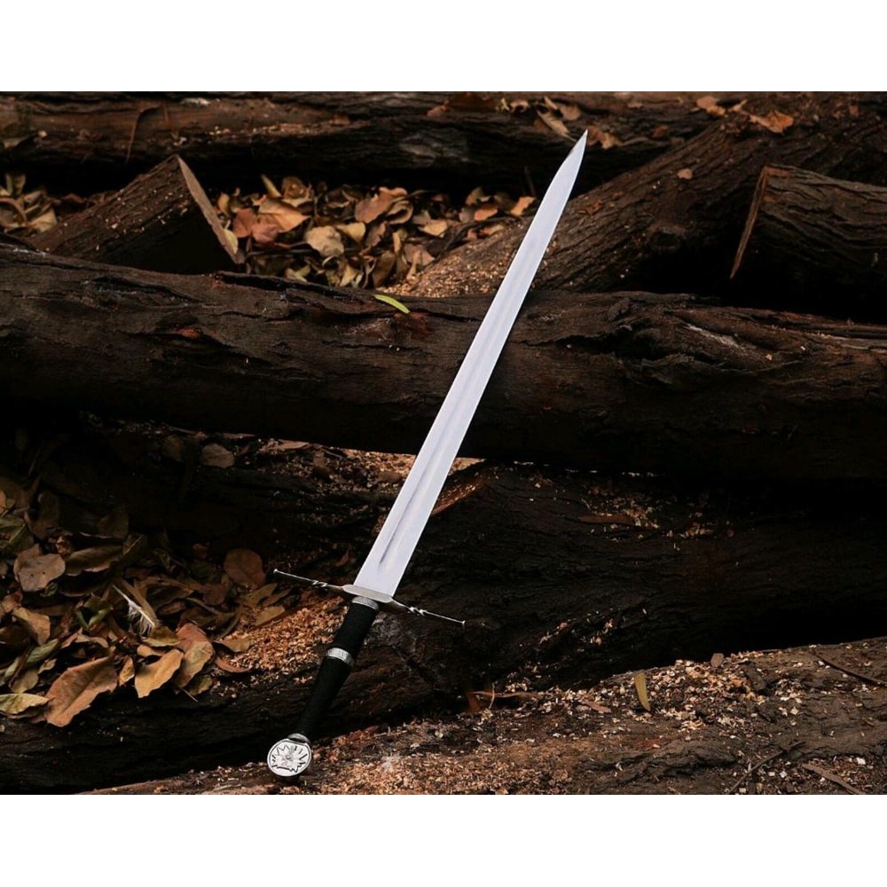 Medieval Fantasy Long Sword Handcrafted Steel Blade With Scabbard Collector Display Sword 2