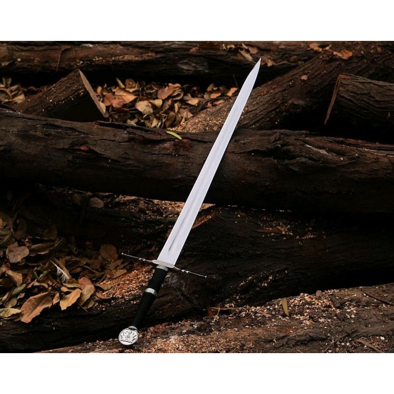 Medieval Fantasy Long Sword Handcrafted Steel Blade With Scabbard Collector Display Sword 2