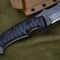 Tactical Knife Sleipner Steel Full Tang Stonewashed Blade Black Compact Handle 6