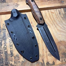 tactical sleipner steel knife full tang hunting survival knife with walnut wood handle