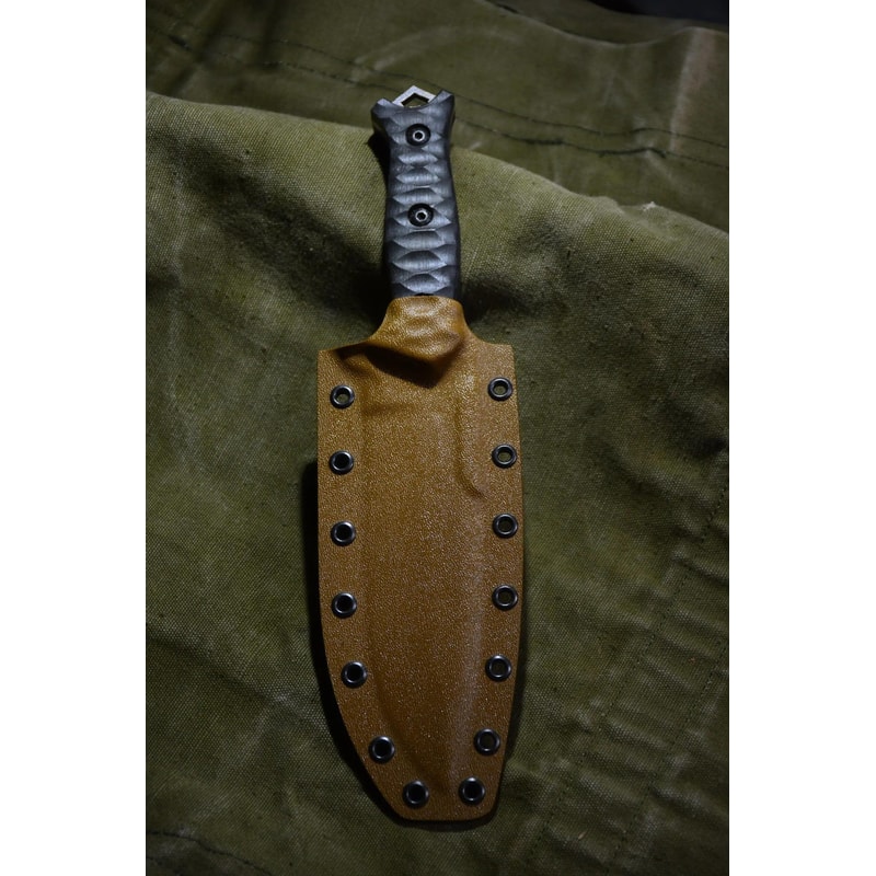 Sleipner Steel Outdoor EDC Knife Tactical Blade With Textured Black Scales 1