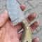 Real Damascus Skinning Knife 150 Layers Full Tang EDC Hunting Knife With Green Rosewood Handle 0