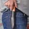 Real Damascus Puukko Knife Blacksmith Made Bushcraft Blade With Alder Wood Ebony Handle 0