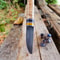 Real Damascus Puukko Knife Blacksmith Made Bushcraft Blade With Alder Wood Ebony Handle 6