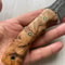 Real Damascus Outdoor Knife 150 Layers Blacksmith Made Bushcraft Knife Chestnut Wood Handle 4