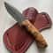 Real Damascus Outdoor Knife 150 Layers Blacksmith Made Bushcraft Knife Chestnut Wood Handle 6
