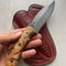 Real Damascus Outdoor Knife 150 Layers Blacksmith Made Bushcraft Knife Chestnut Wood Handle 7